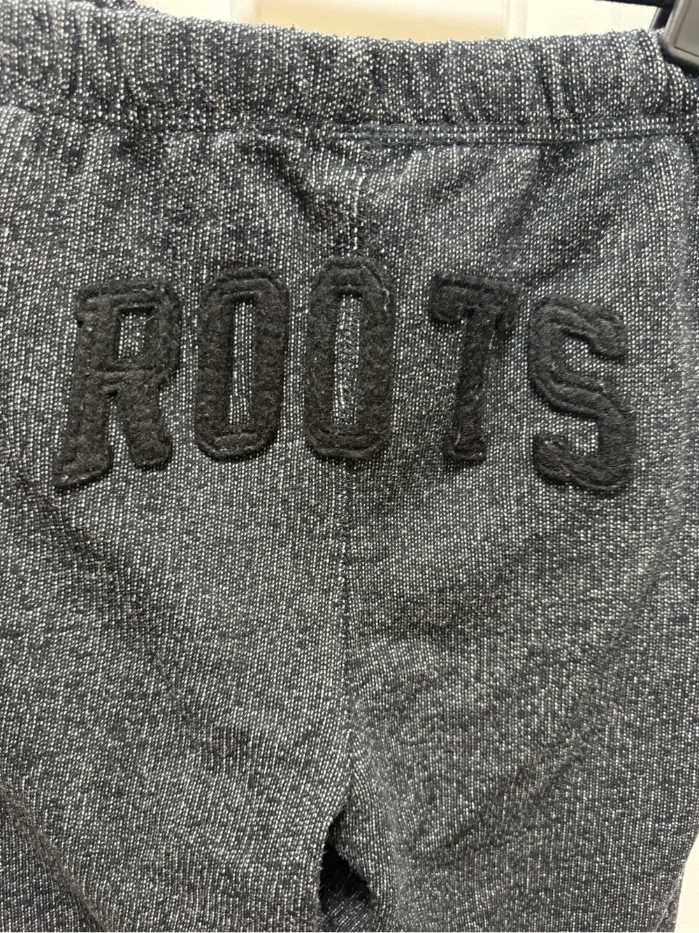 Roots Salt & Pepper Original Women’s Sweatpants Joggers Back Logo Gray Size S